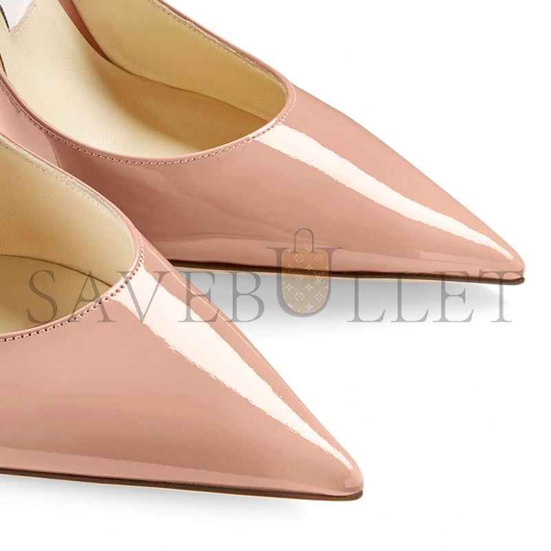Ji*y Ch* love 100 ballet-pink patent-leather pointed pumps love100pwj